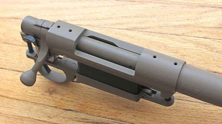 The top of the Howa 1500 barreled-receiver.