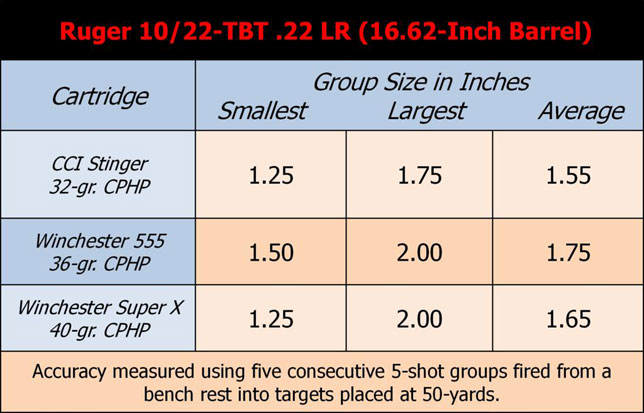 Ruger 10/22 Takedown Shooting Results