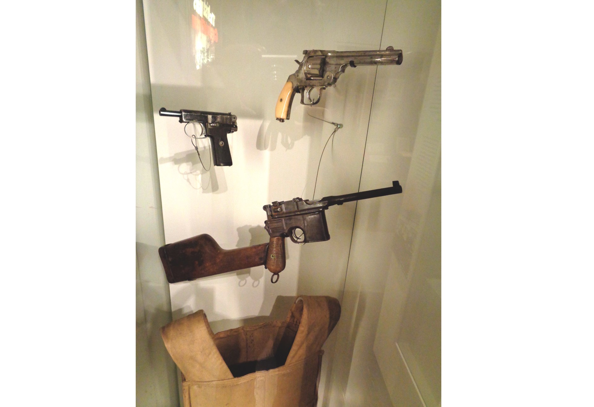 Vinny Byrne c9 revolver broomhandle on display