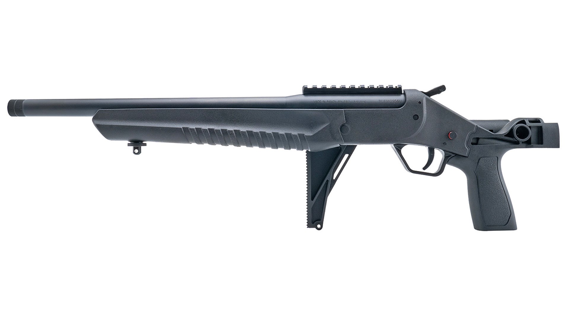 Left side of the Rossi Lightweight Carbine with its stock folded.