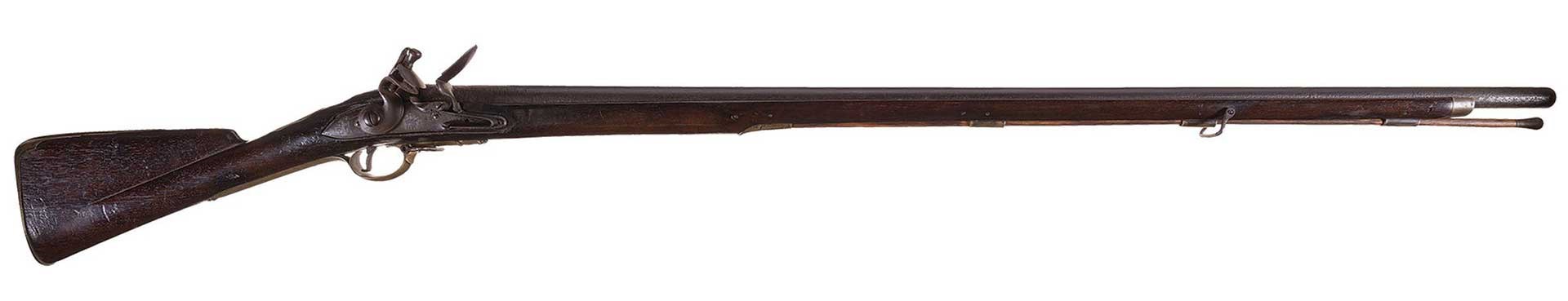 Right side of a British Brown Bess musket.