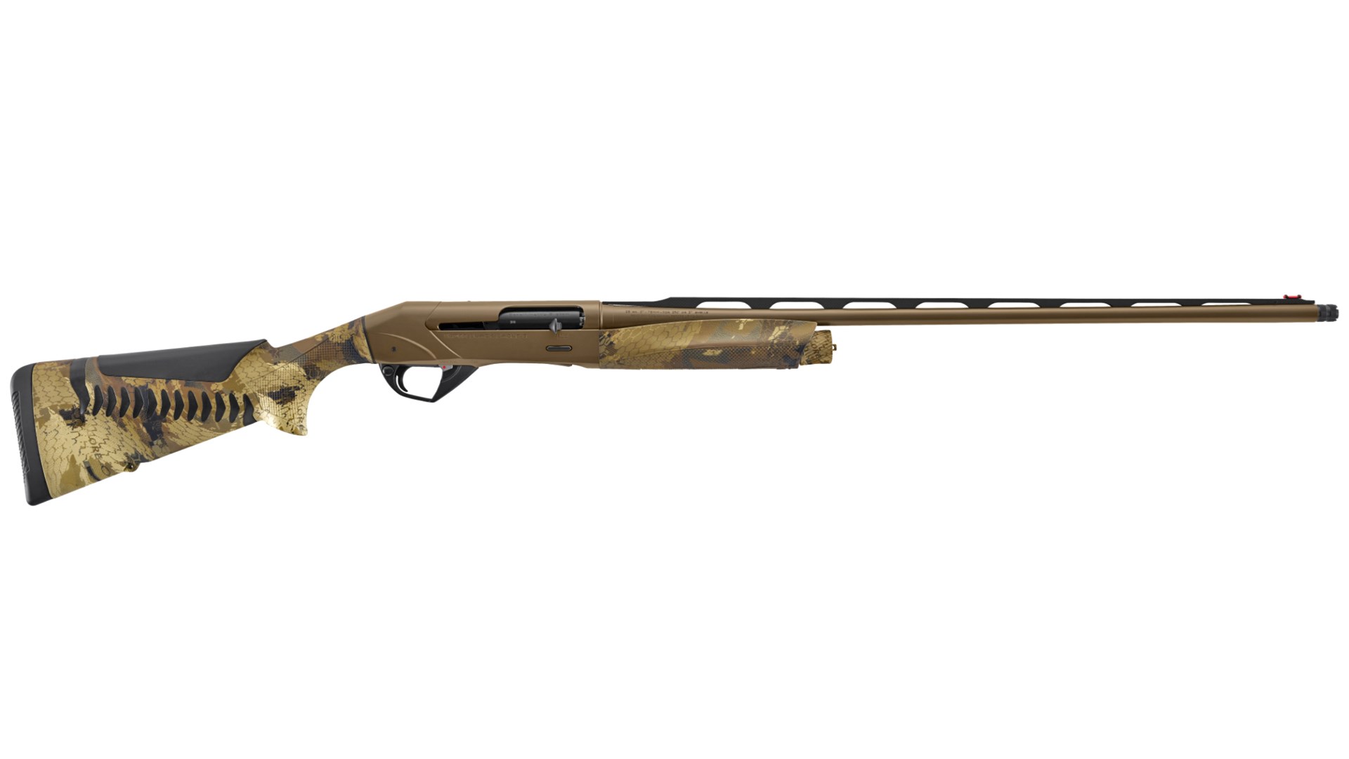 Benelli Super Black Eagle 3 28-ga. shotgun with a Gore Optifade Marsh camouflage finish.