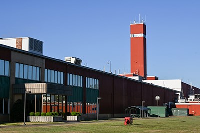shot tower at factory