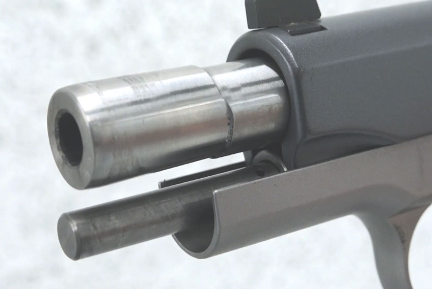 Metal steel shiny barrel gun muzzle parts handgun pistol