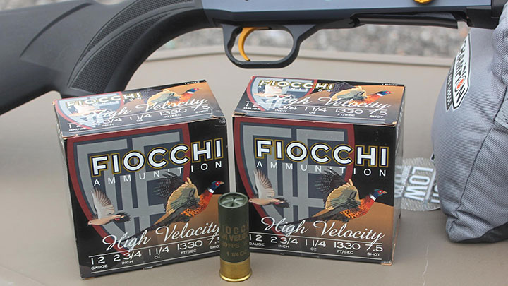 The Fiocchi USA 12-ga. ammunition used in testing.