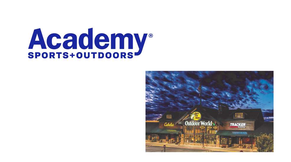 academy sports + outdoors logo bass pro shops cabelas store front building