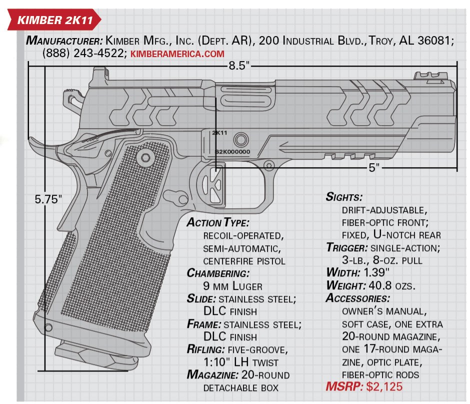 Kimber 2K11 specs