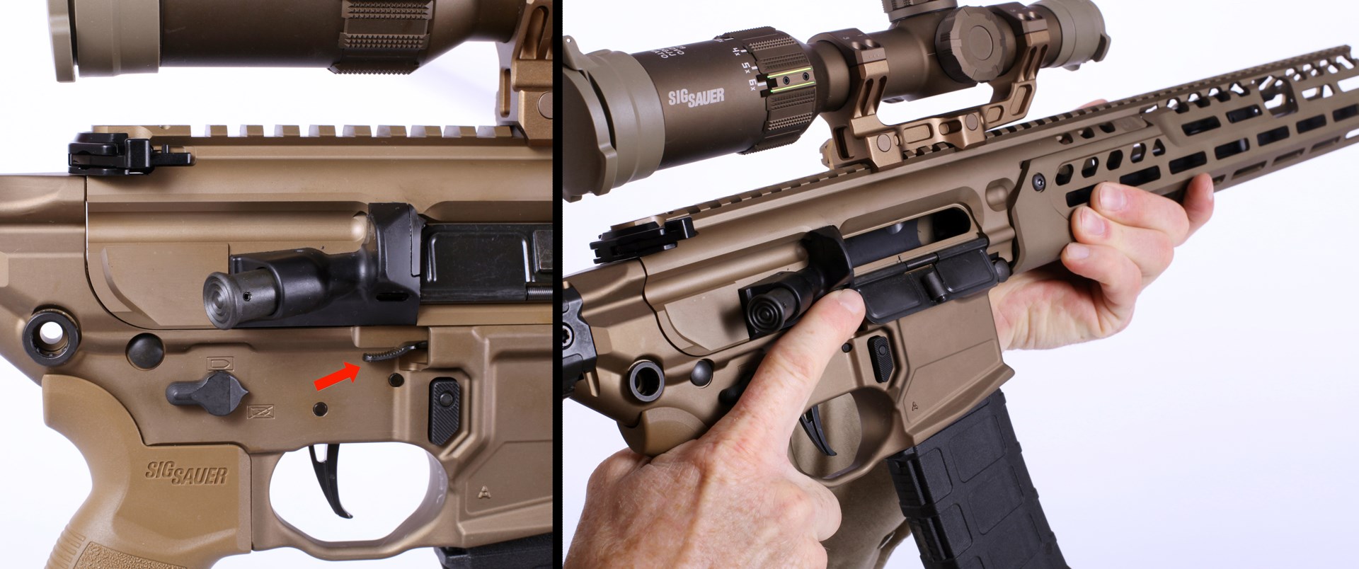 sig sauer mcx spear lt controls rifle detail how to finger placement demonstration gun rifle carbine right side safety