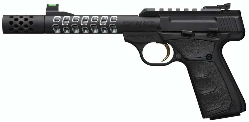 Black pistol silver accents steel aluminum rubber gun pistol