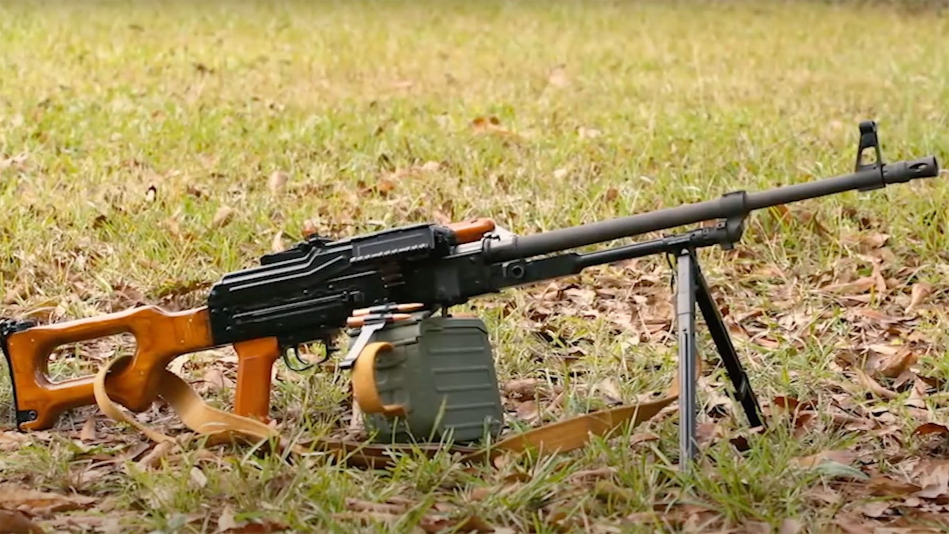 The Russian PKM machine gun.
