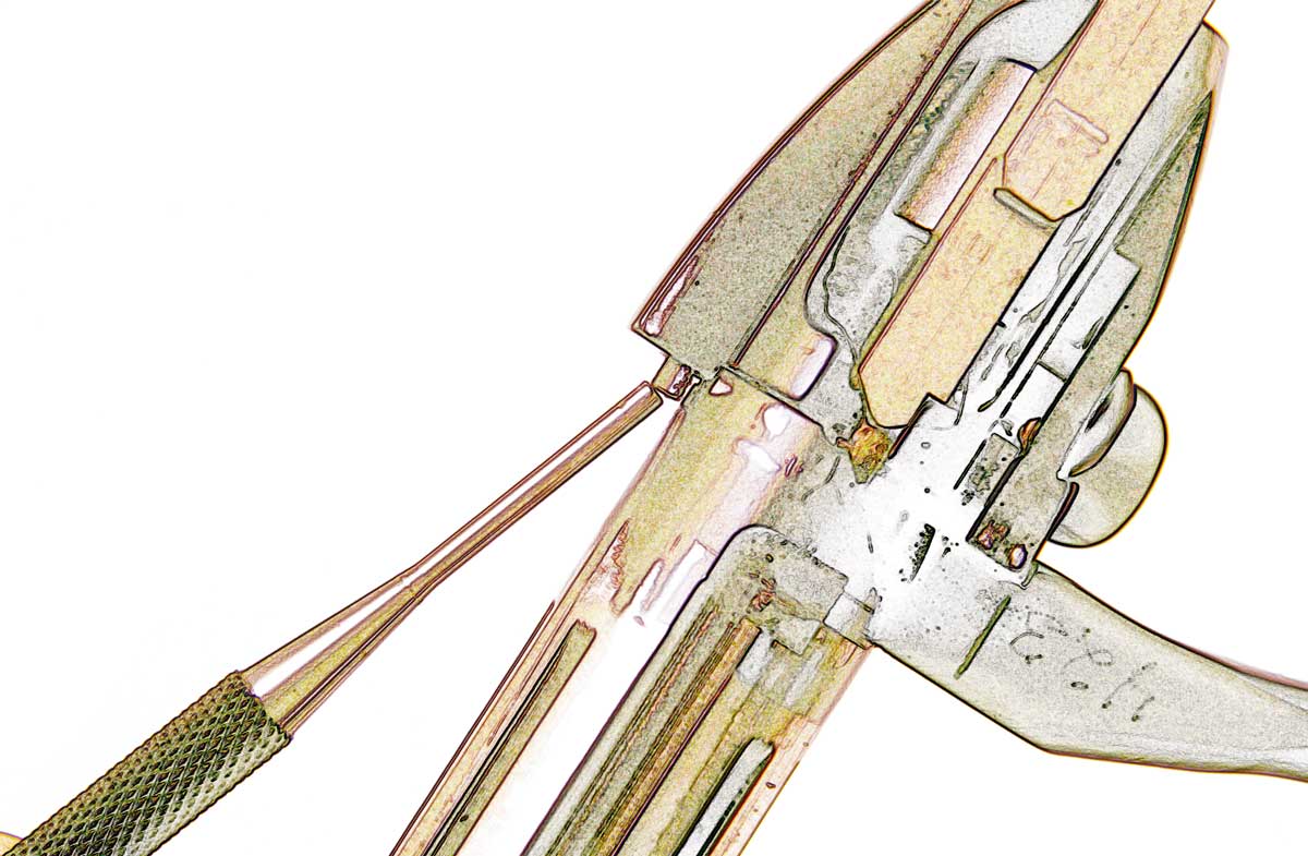 gun parts bolt-action rifle drawing disassembly