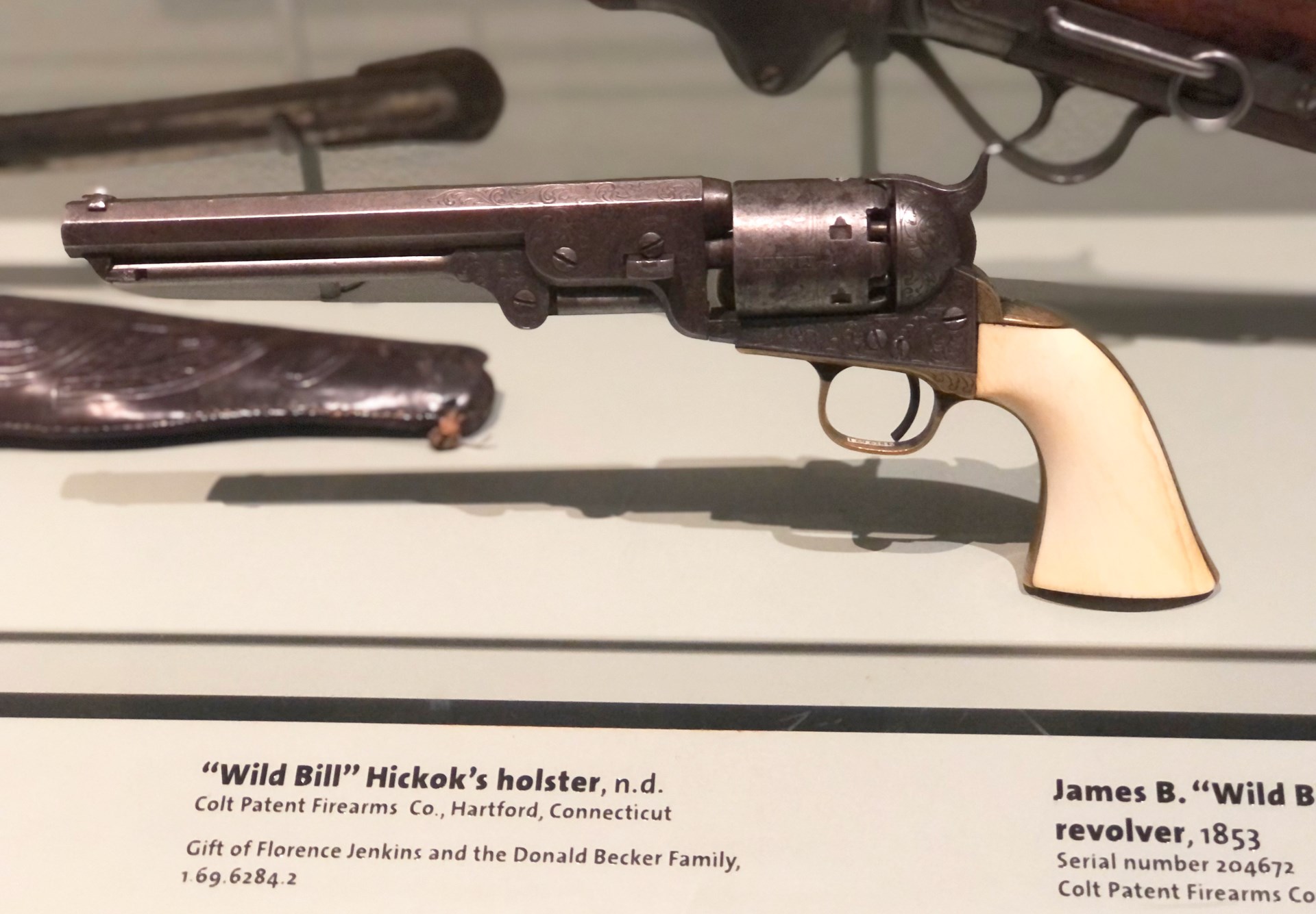 cody firearms museum case colt revolver wild bill hickok