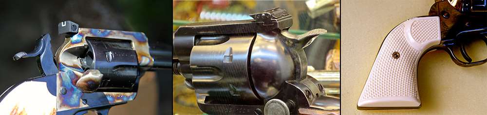 New Model Bisley, Single Action Army, “Reactiv Checkered” Gunfighter Grips