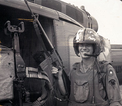 Jim Wagner with M16 rifle