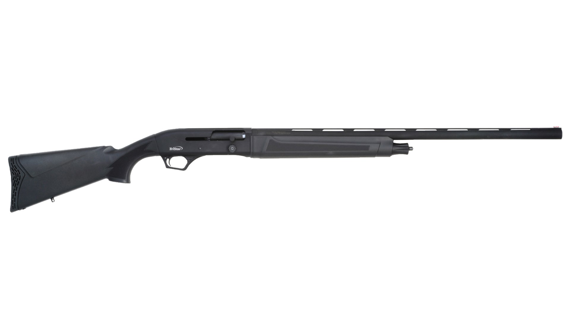 Right side of the all-black TriStar Arms Matrix shotgun with synthetic furniture.