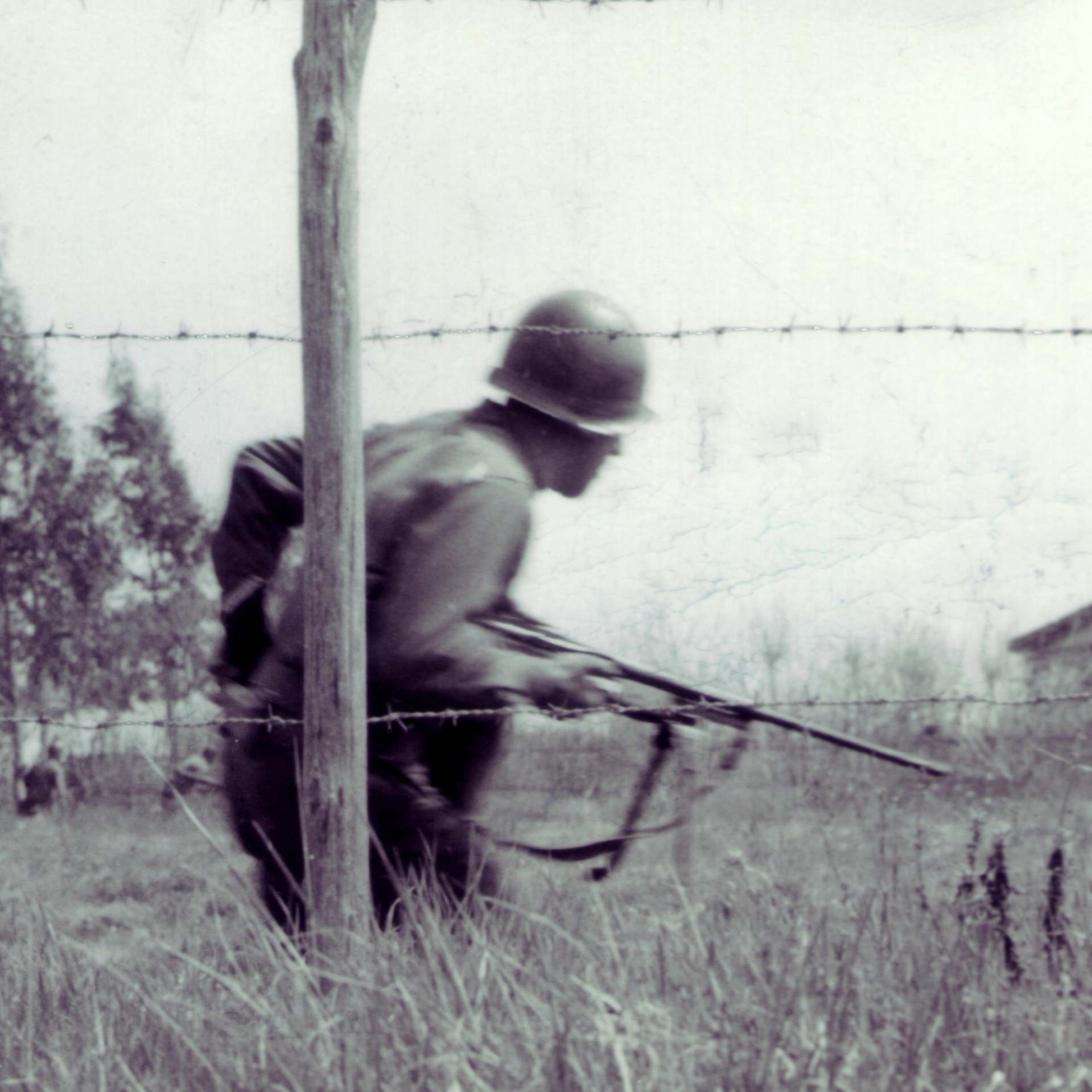 A rare image of the Johnson LMG in action with the FSSF. Anzio area, 1944. NARA