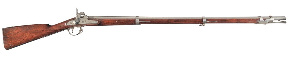 Model 1842 Springfield percussion sidelock rifle Mississippi rifle wood stock three band configuration