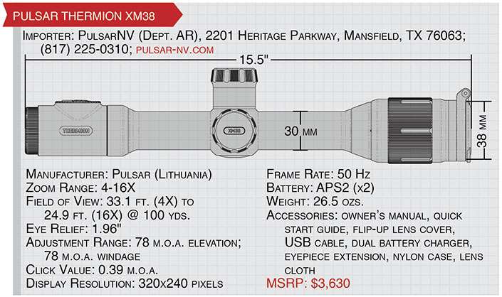 Pulsar Thermion XM38 specs