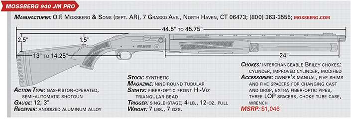 mossberg 940 jm pro specs