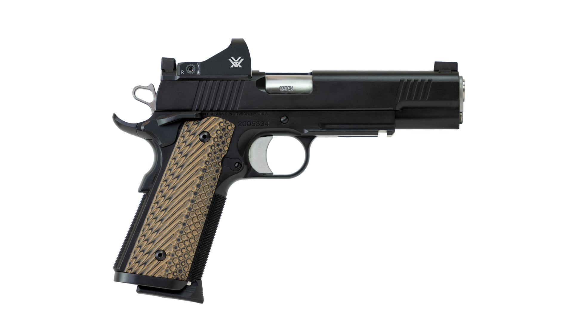 Right side of the Dan Wesson 1911 Specialist Optics-Ready Pistol on a white background.