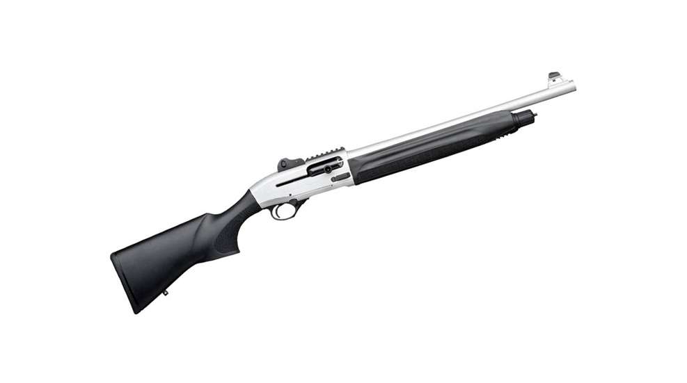 Beretta USA Model 1301 stainless steel shotgun semi-automatic right-side view black synthetic stock