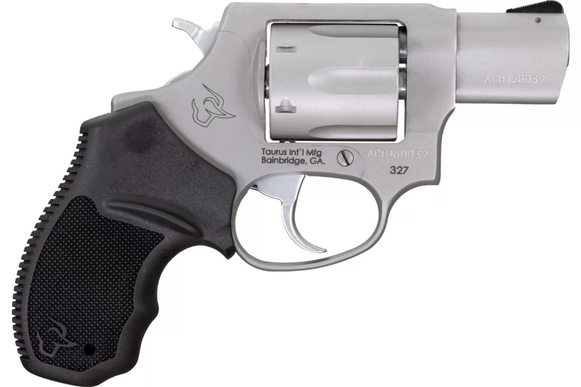 Taurus USA Model 327 revolver stainless steel right-side view gun low recoil defensive tool