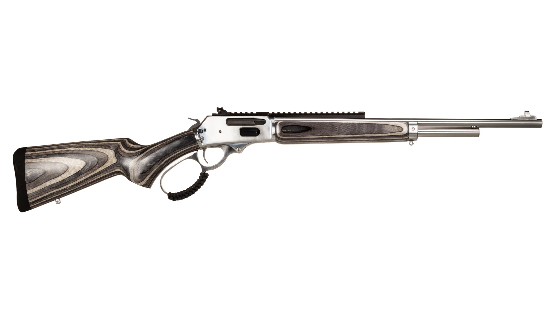 Right side of the Rossi R95 Stainless Steel rifle.
