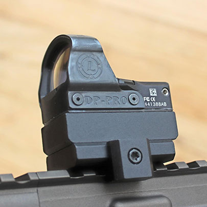 The Leupold Delta Point Pro red dot sight with mount used during testing.