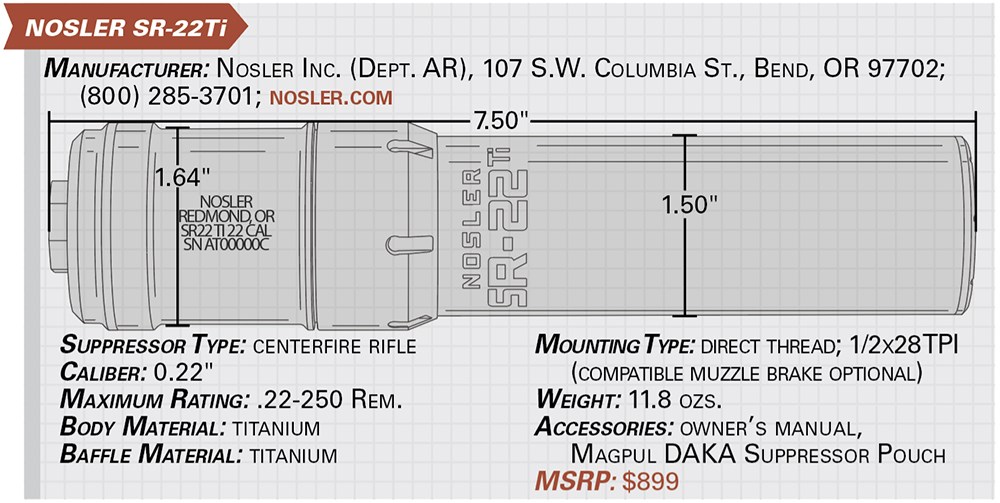 nosler sr-22ti specs