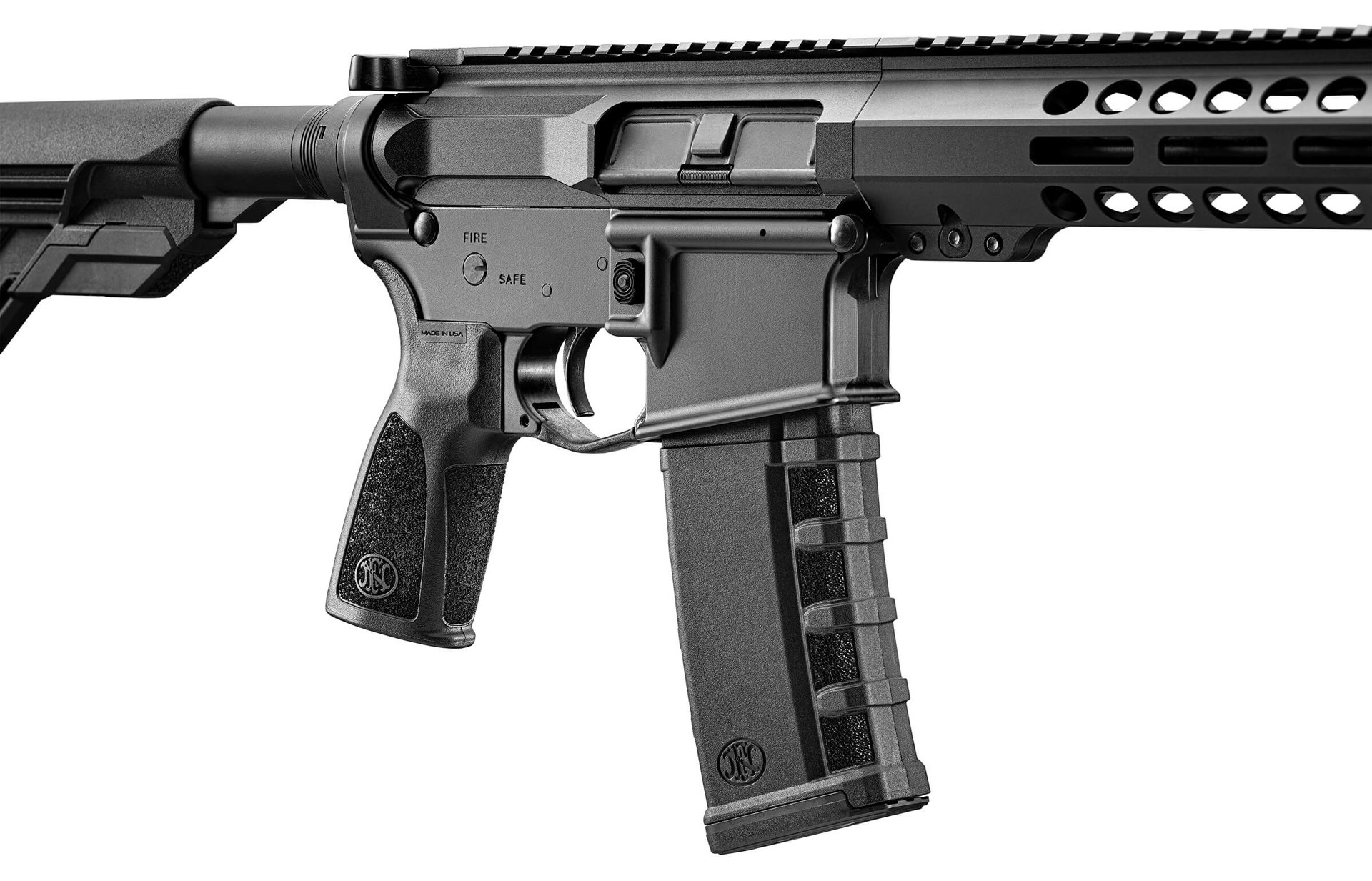 FN America FN 15 Guardian right-side view profile gun receiver magazine ar-15 rifle semi-automatic black aluminum plastic