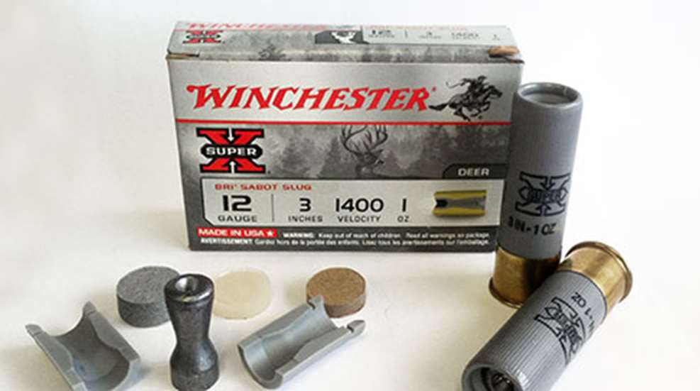 Ammunition shotshells foster slug sabot ammo box winchester 12 guage