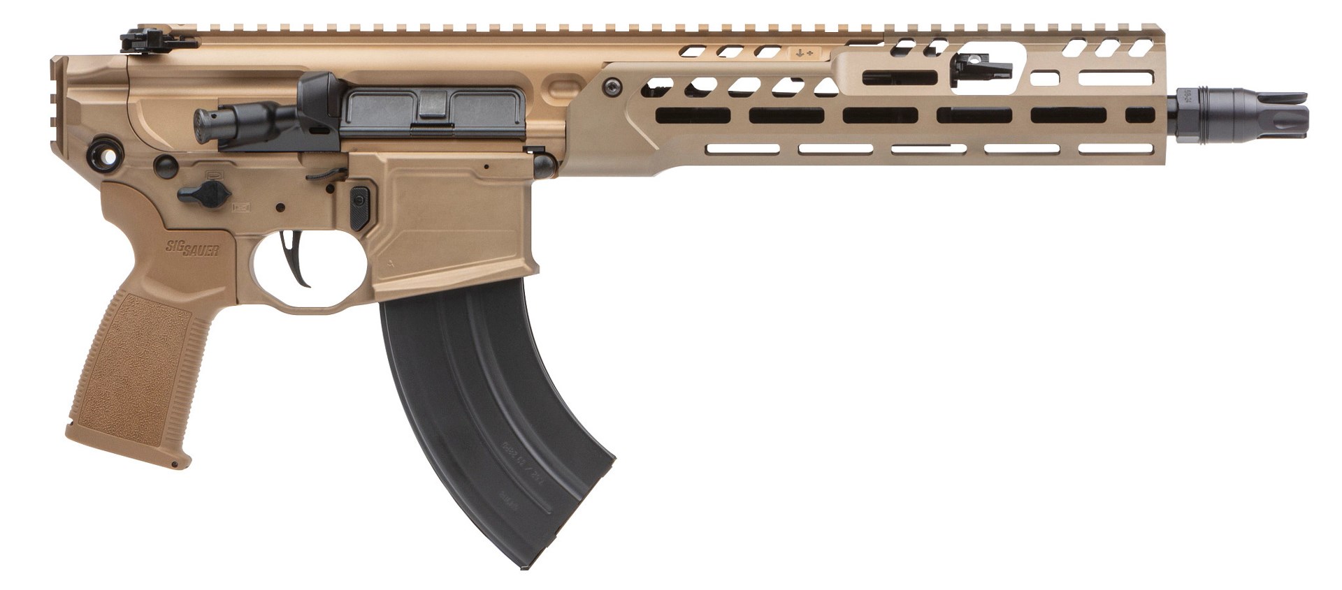right side view of sig sauer mcx spear lt without rear buttstock