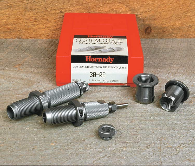 Reloading die sets are made by all the major reloading equipment manufacturers. While some contain extra dies allowing additional steps, all are caliber-specific.