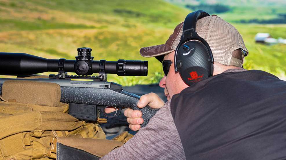 man shooting bergara rifle outdoors