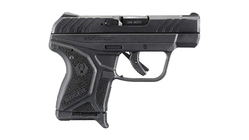 Right side Ruger LCP II pistol semi-automatic black gun