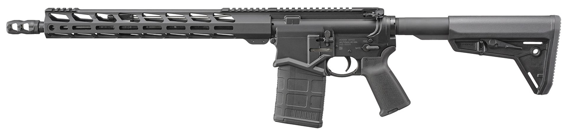 Ruger SFAR left-side gun rifle semi-automatic on white