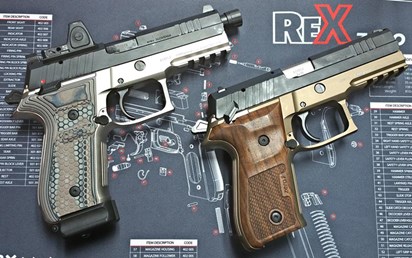 two guns side by side pistol handgun