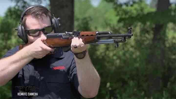 Shooting the SKS-45 carbine.