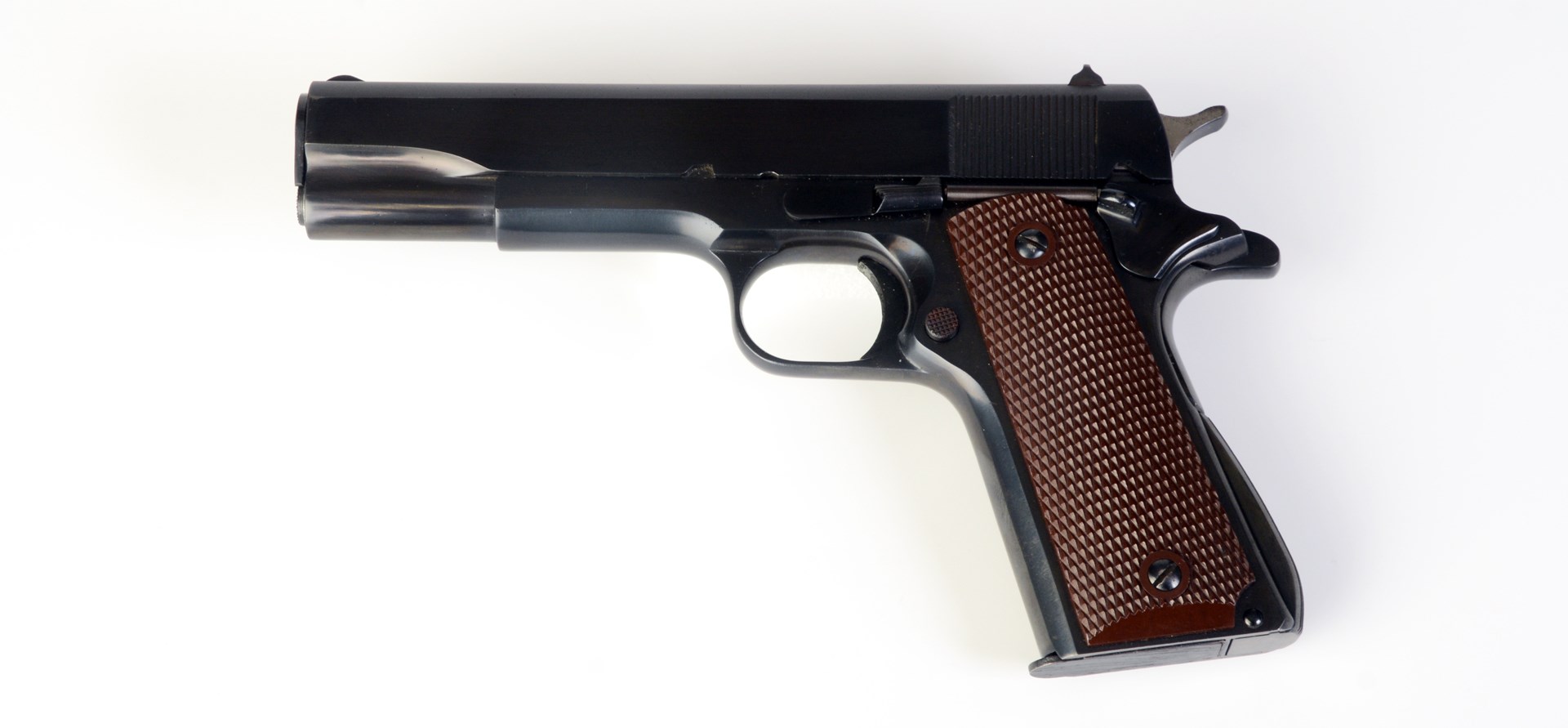 left-side view of rare colt m1911 pistol chambered for .38 Super for clandestine work military