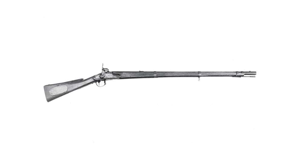 right-side view derringer gun rifle muzzleloader musket colorless image black-white photography
