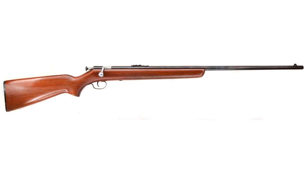 Winchester Model 67 rifle right-side view wood stock metal steel