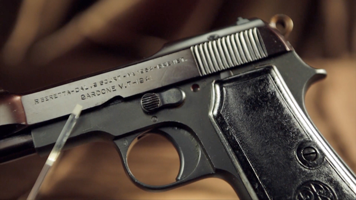 Left-side view of Beretta 1934 pistol.