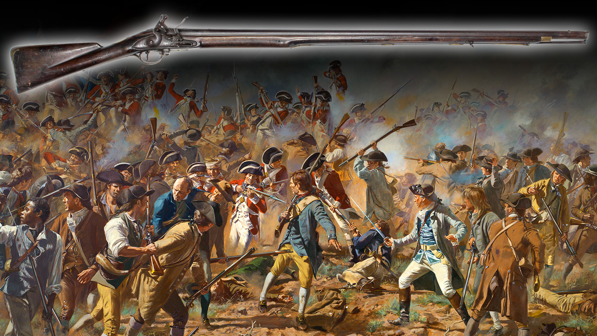 Don Troiani Illustration with Pattern 1756 Long Land Musket