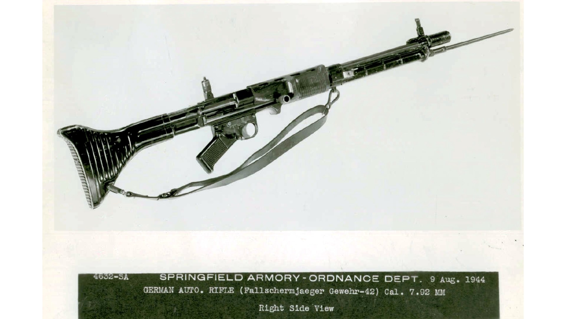 US Ordnance considered the FG42 to be the most desirable of the late-war German “assault rifles”, and the weapon had significant influence on postwar US designs. Springfield Armory