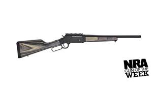 Henry Repeating Arms Long Ranger Express lever-action precision rifle chambered for 5.56 NATO .223 Remington with laminated stock black steel 