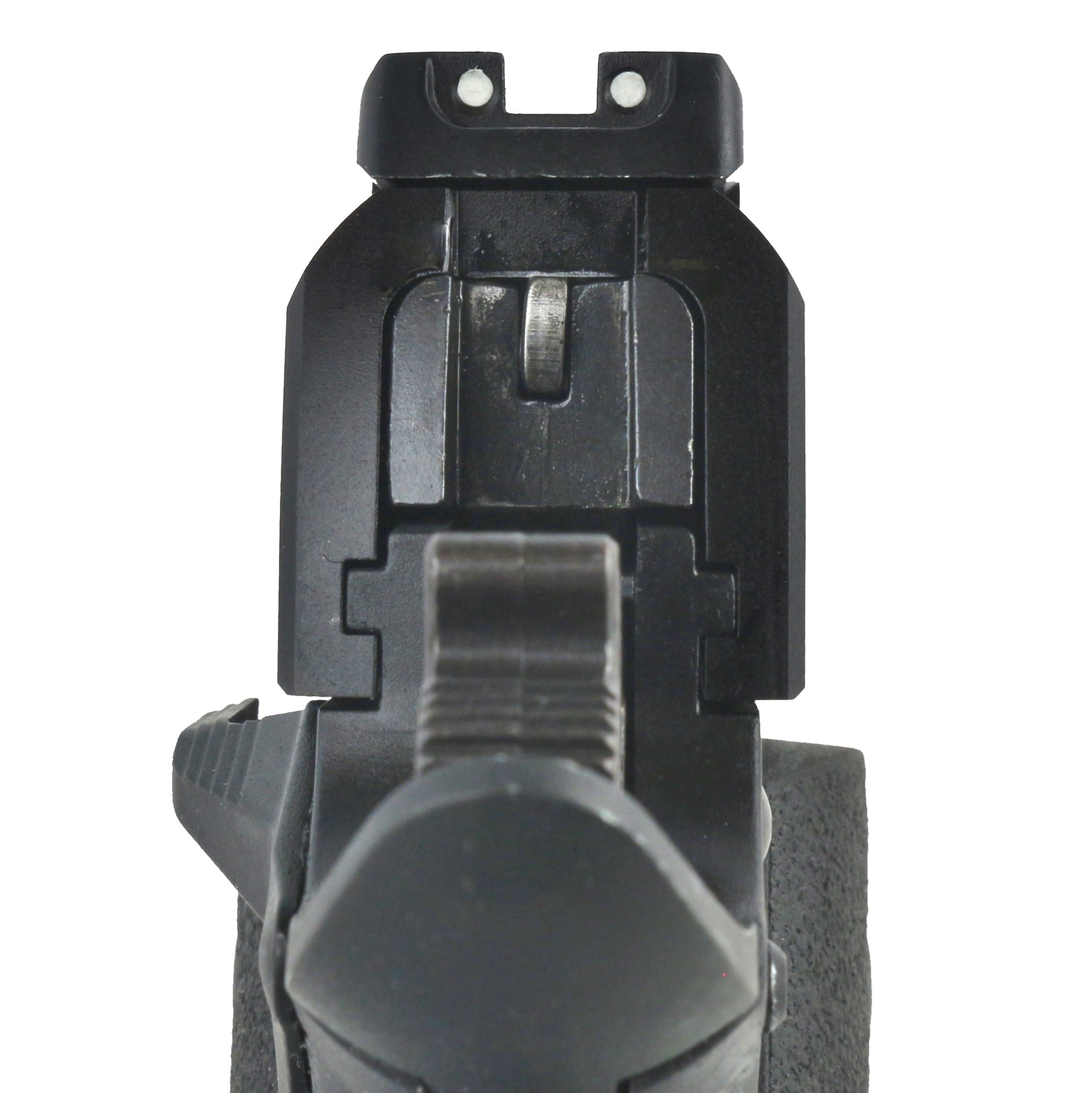 Hammerli Forge H1 slide rear view sight hammer beavertail slide release lever gun parts closeup