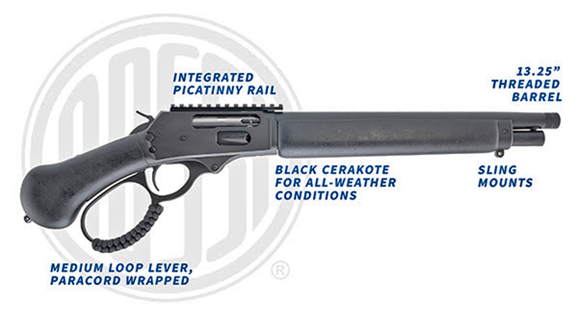 Right side of the Rossi R95 Triple Black Pistol.