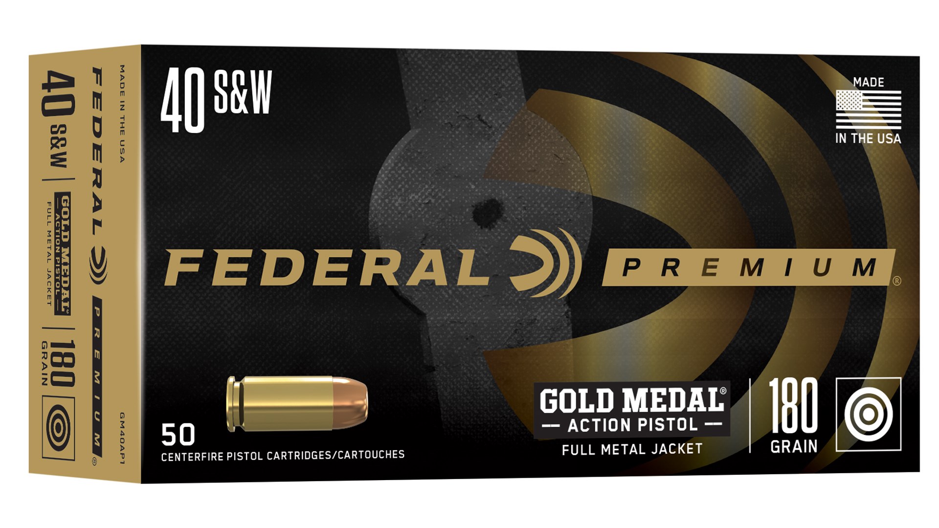Federal Premium ammunition box Gold Medal Action Pistol 40 S&W ammo packaging new product announcement SHOT Show 2023