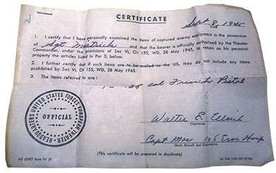 certificate