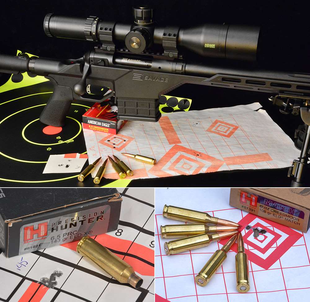 Firearms with targets